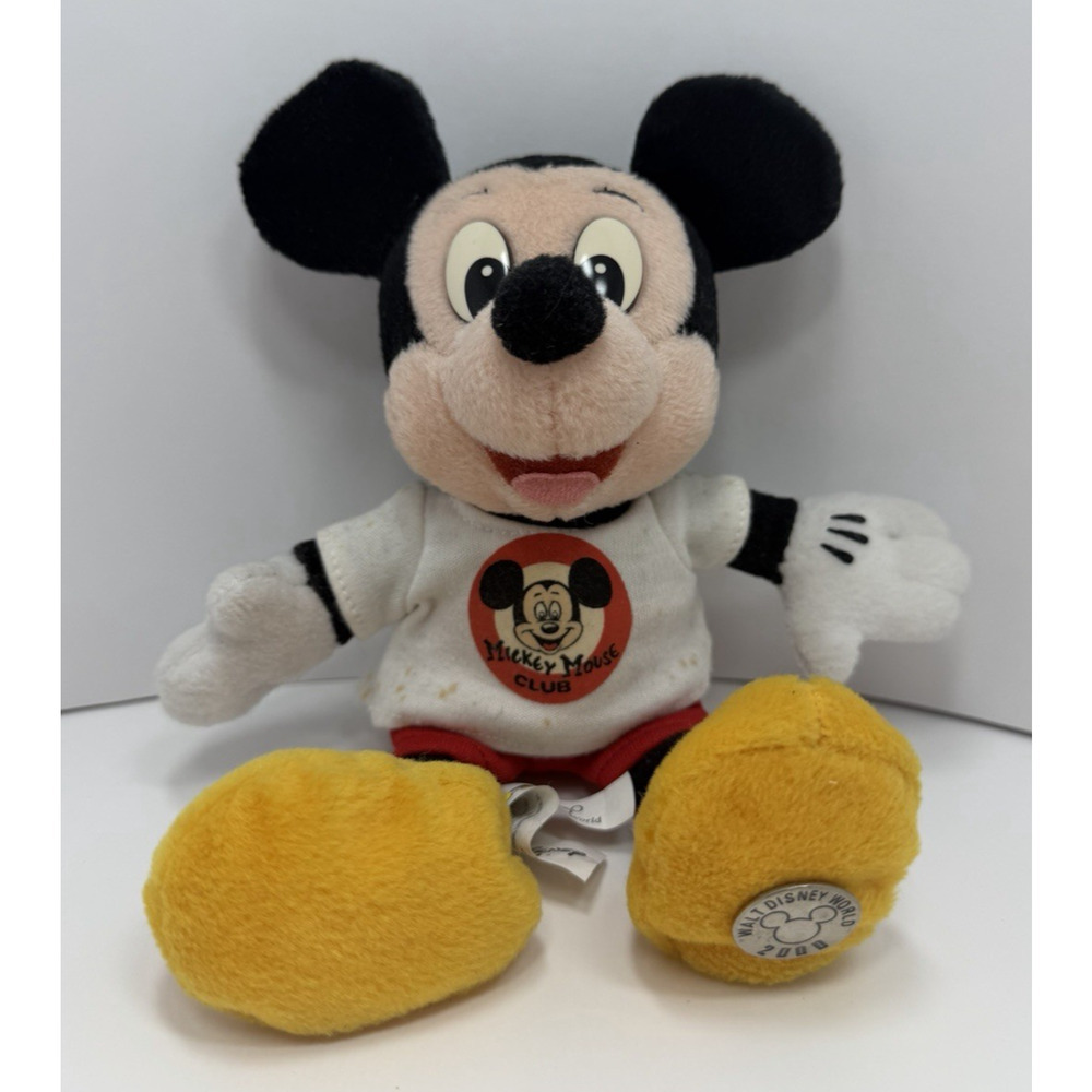 Walt Disney World Mickey Mouse Club Millennium 8" Bean Bag Plush Vintage 2000